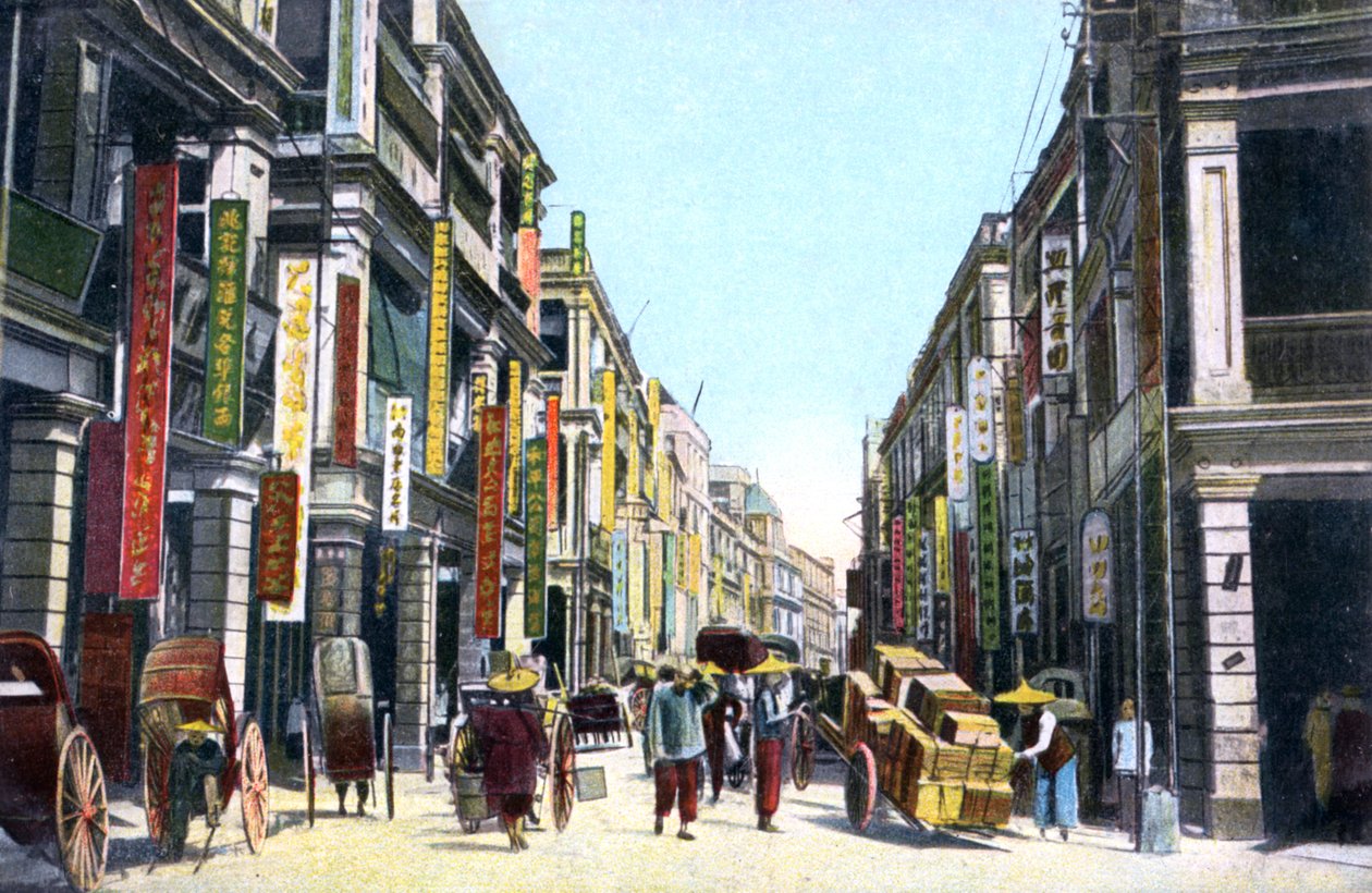 Queens Road Central, Hong Kong, Cina, c1900s da Unbekannt