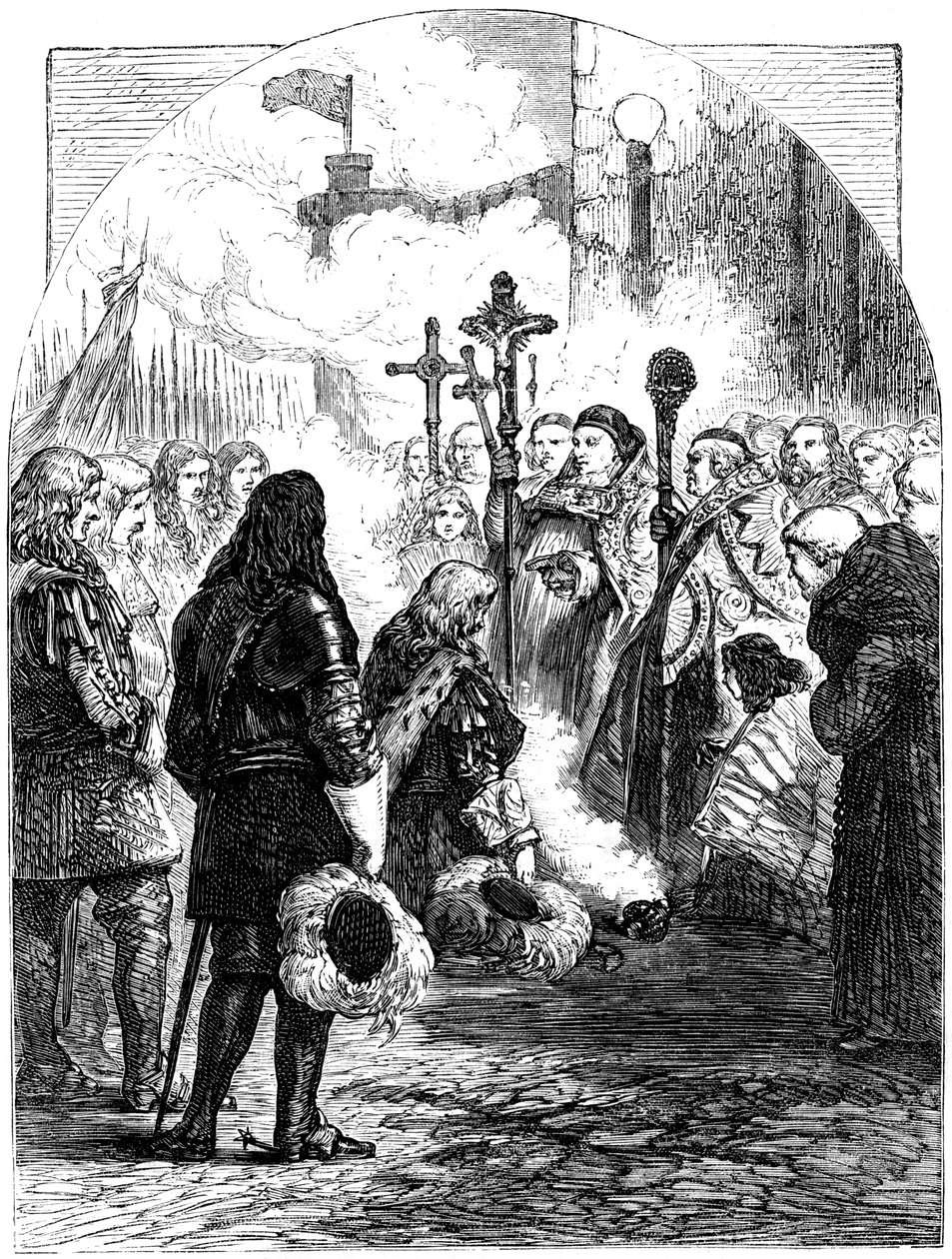 Accoglienza di Giacomo II a Dublino, 1689 da Unbekannt