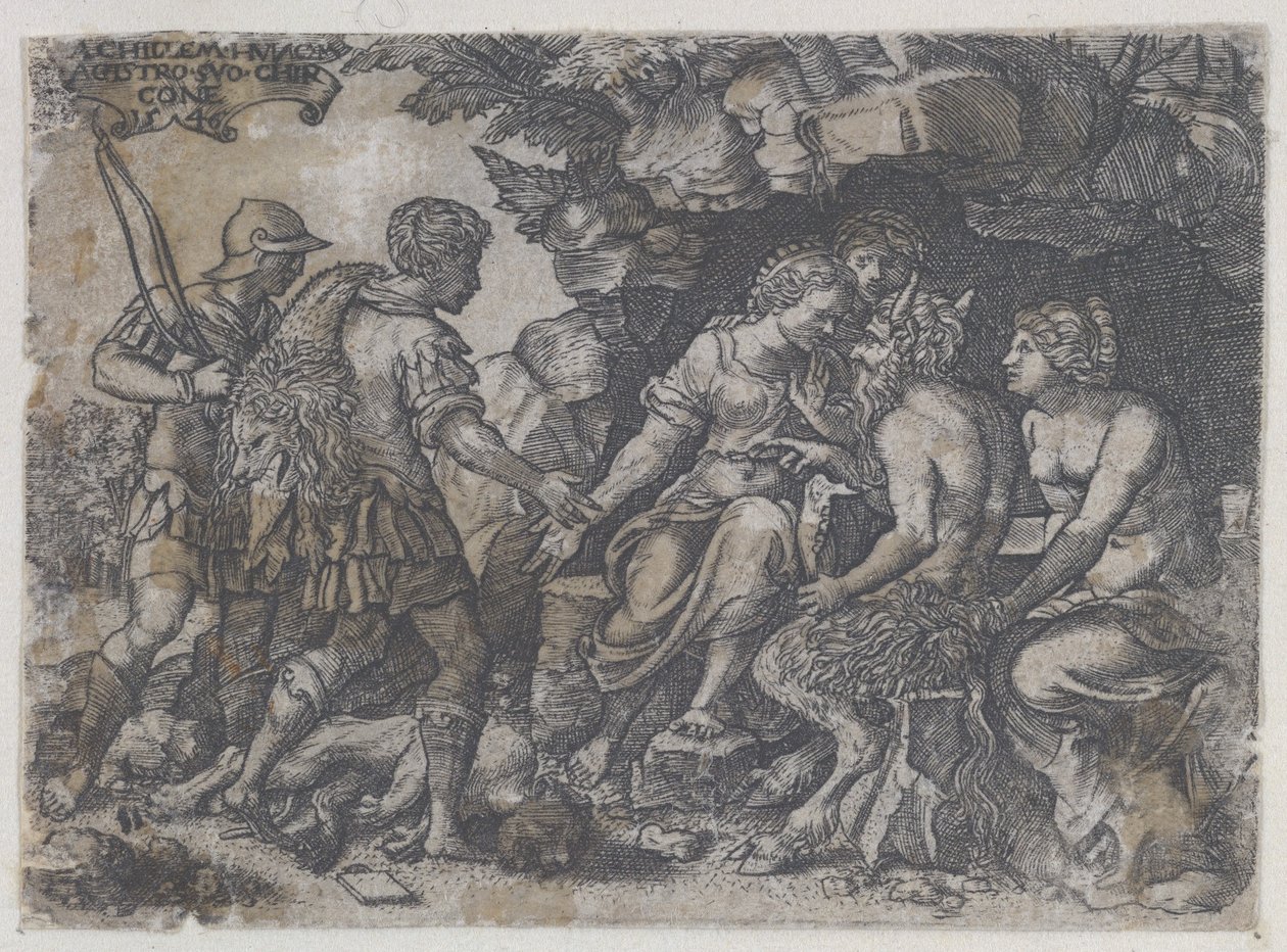 Copia inversa di Teti e Chirone, 1546 da Unbekannt