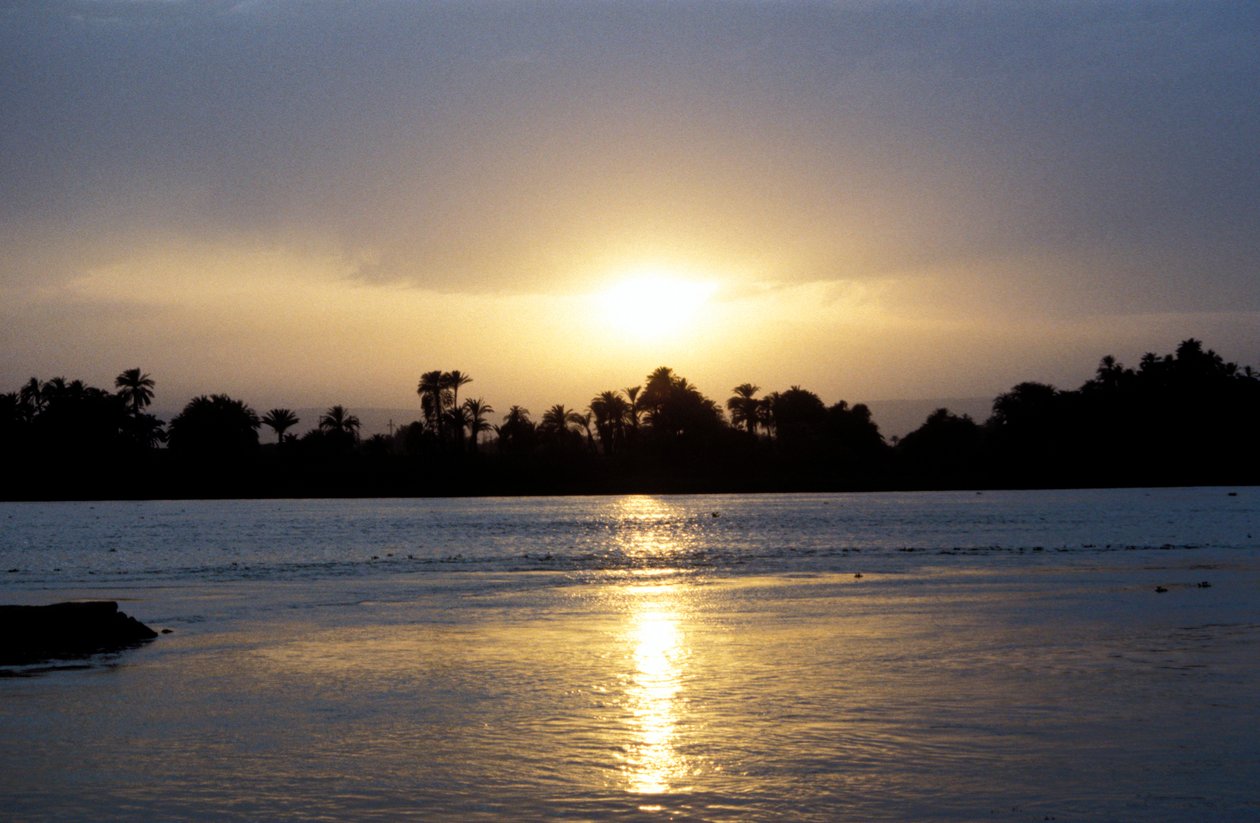 Fiume Nilo al tramonto, Egitto da Unbekannt