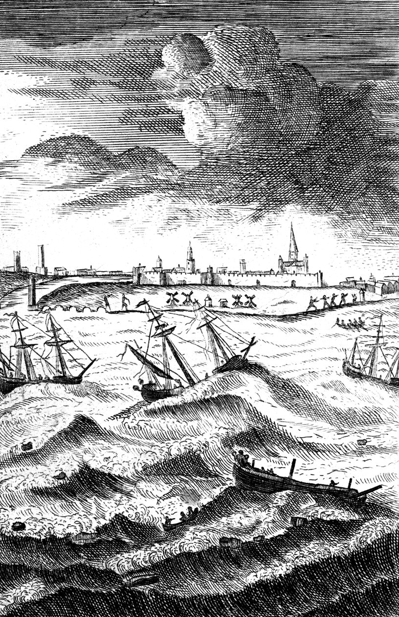 Robinson Crusoe naufragato a Yarmouth, c1719 da Unbekannt