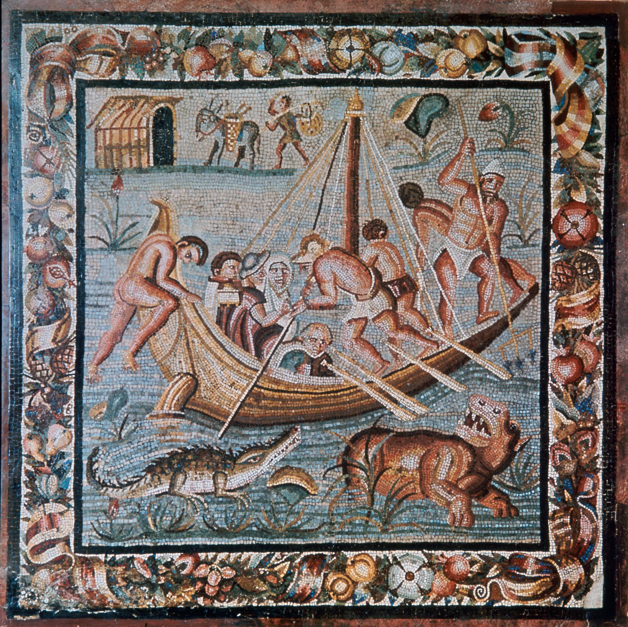 Mosaico romano di un traghetto da Unbekannt