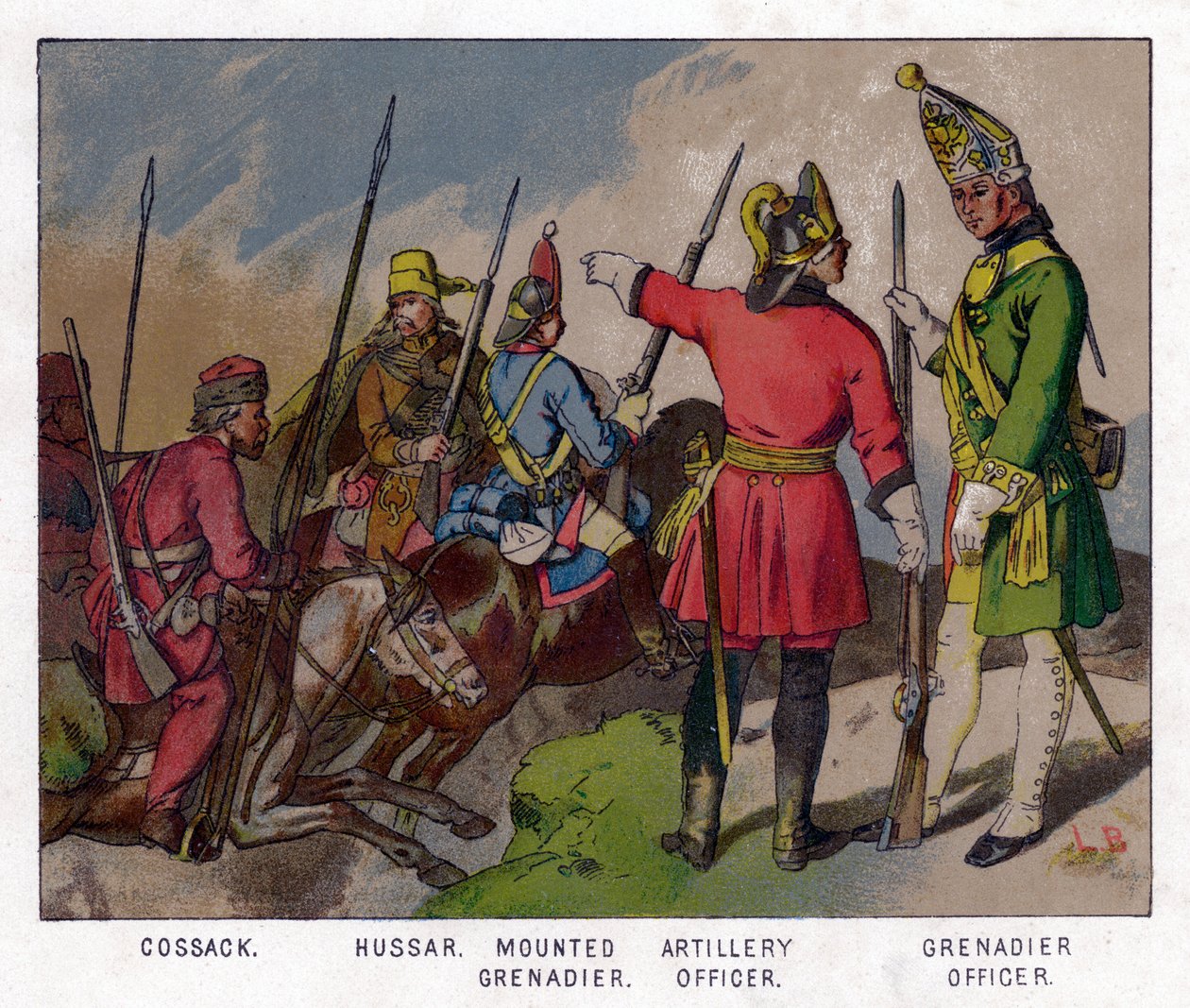 Soldati russi del 1760 XIX secolo da Unbekannt