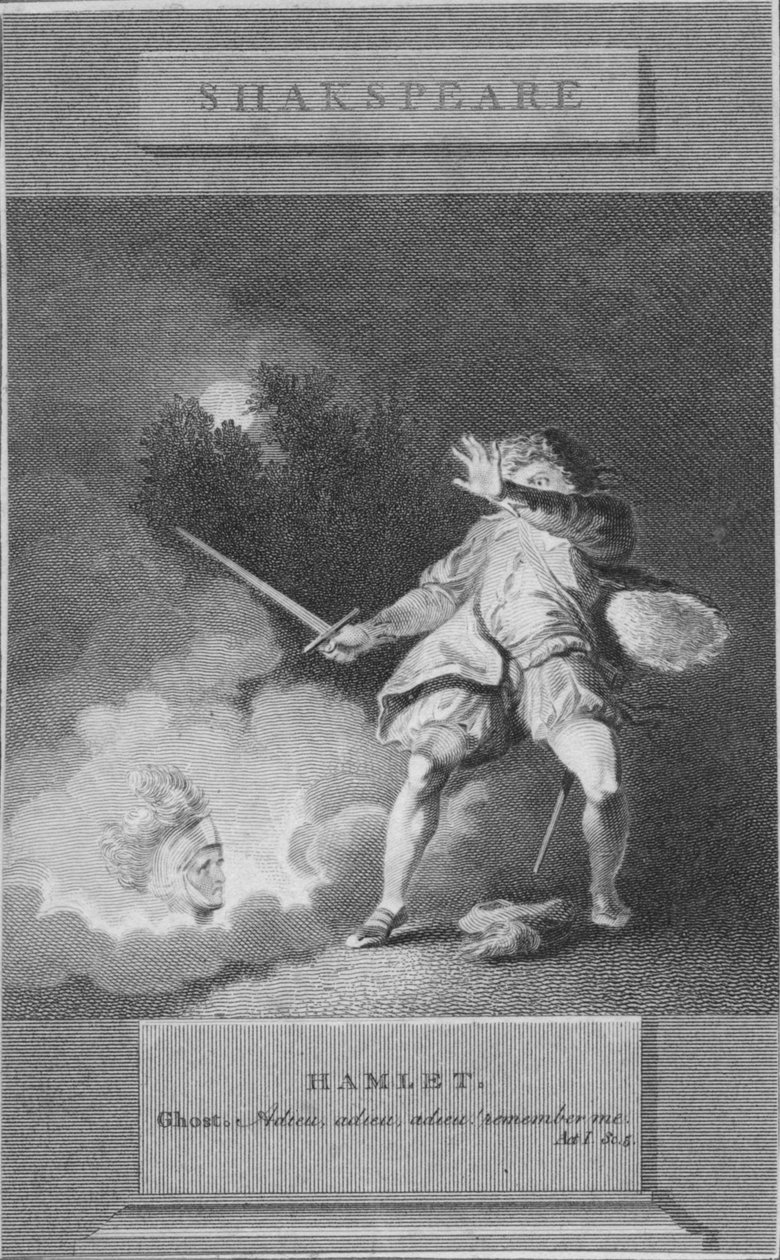 Scena da Amleto, XIX secolo da Unbekannt
