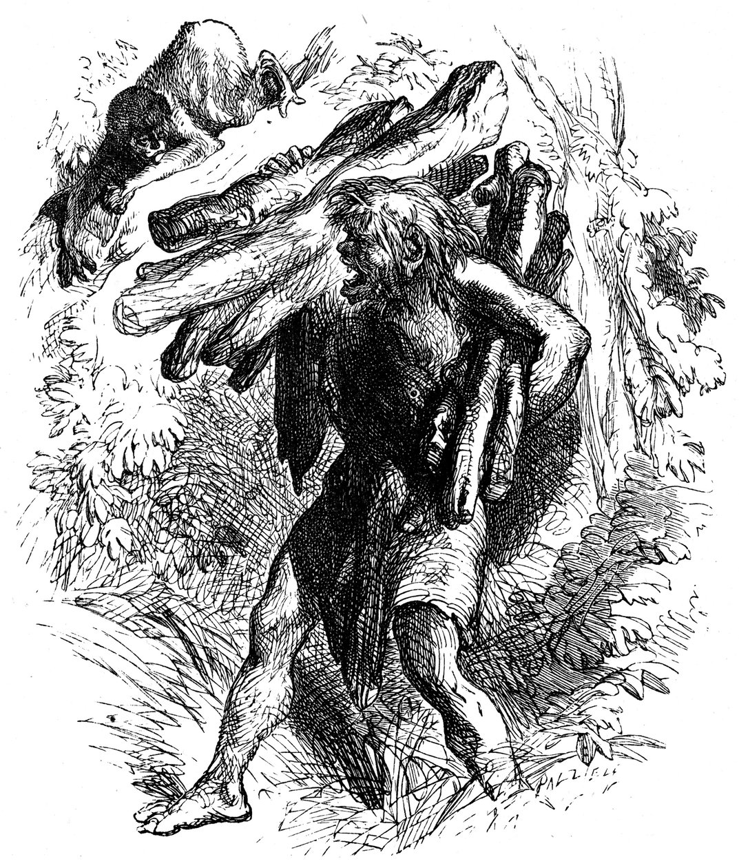 Scena da La Tempesta di William Shakespeare, 1856-1858 da Unbekannt