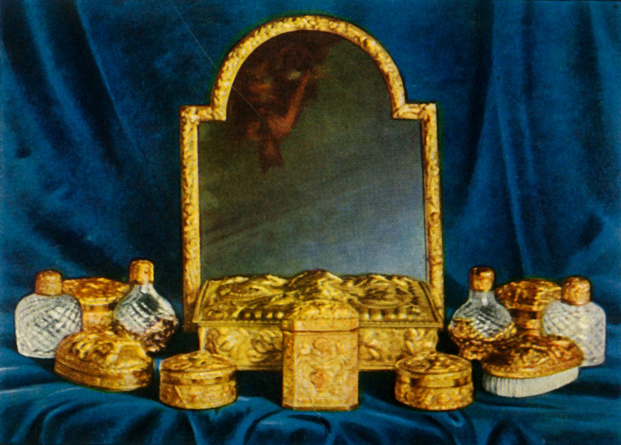 Servizio da toilette in argento dorato, 1938 da Unbekannt