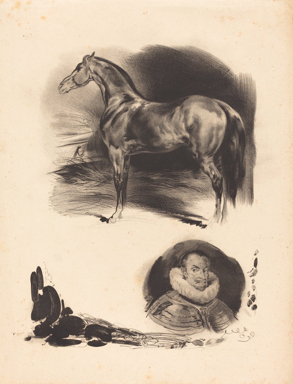 Schizzi di un Cavallo e di un Nobile da Unbekannt