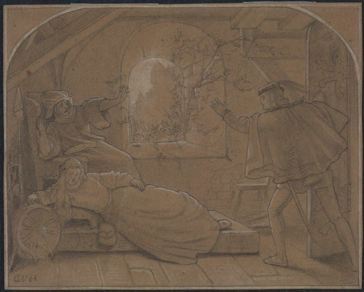 La bella addormentata Dornröschen, 1864 da Unbekannt