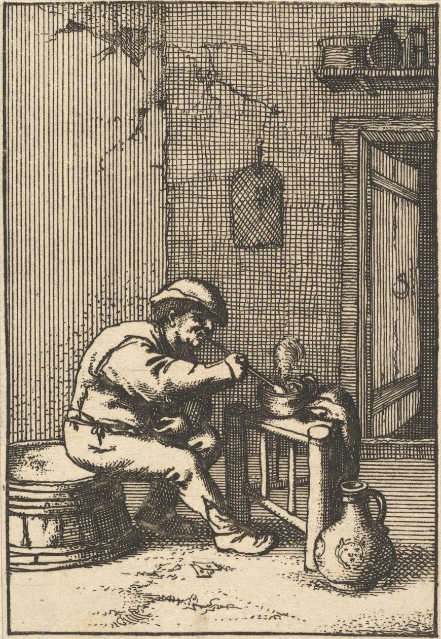 Fumatore, copia, 1610-85 da Unbekannt