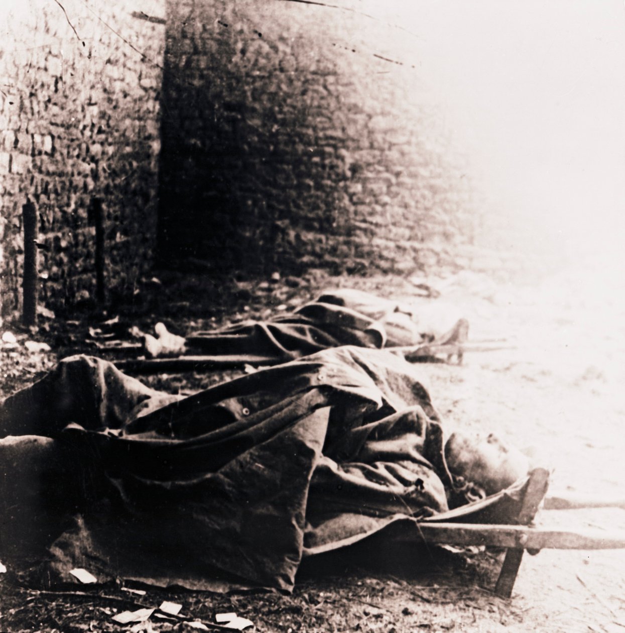 Soldati su barelle, c1914-c1918 da Unbekannt