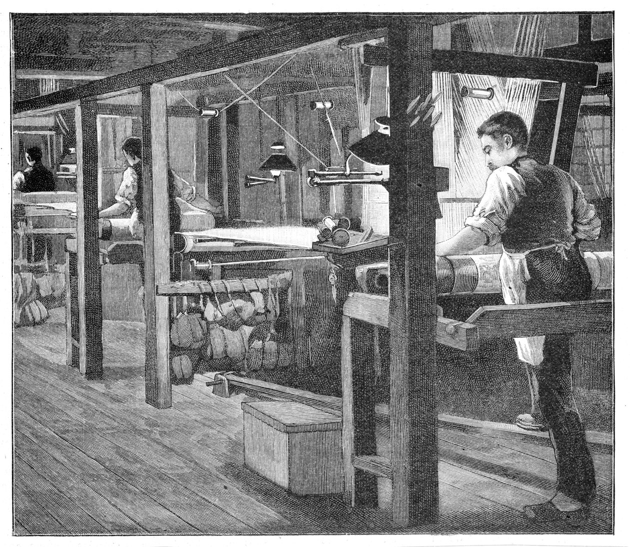 Tessitori di seta di Spitalfields, 1893 da Unbekannt