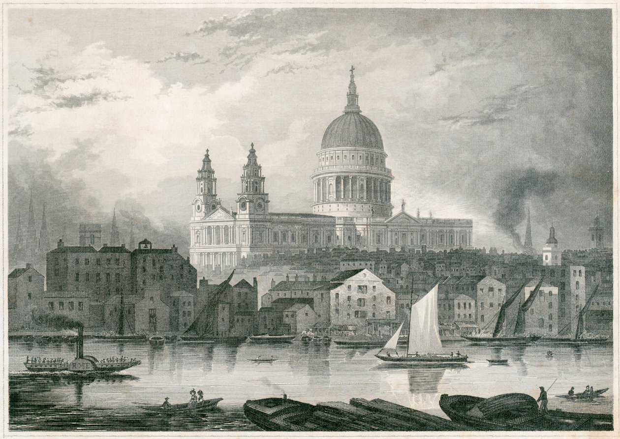 Cattedrale di San Paolo, City of London, 1850 da Unbekannt