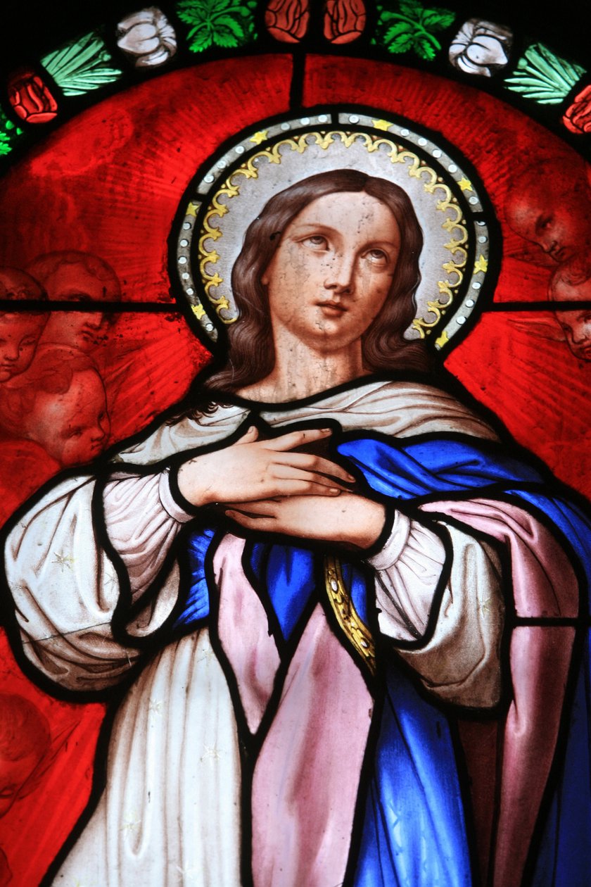 Vetrata: Vergine Maria, Beaune, Francia da Unbekannt