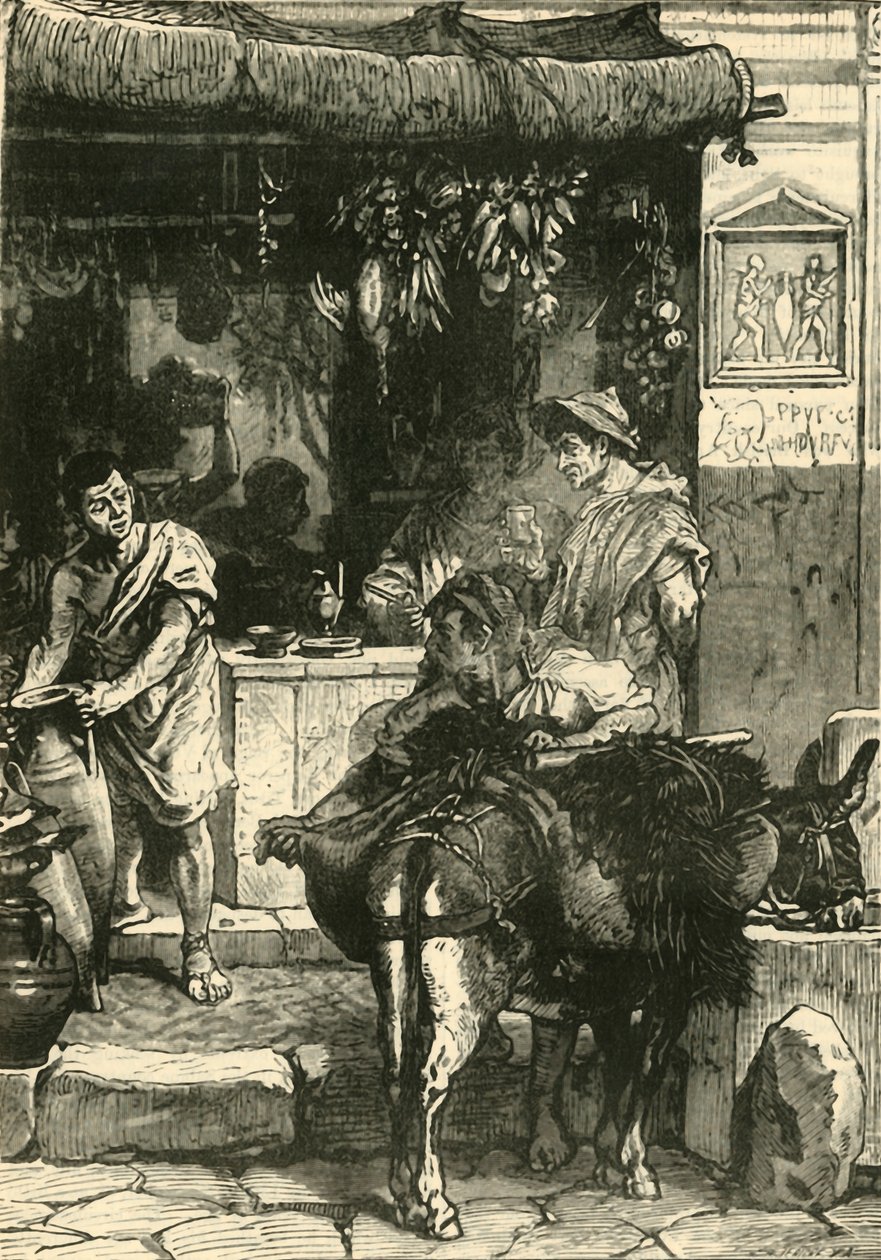 Scena di strada a Pompei, 1890 da Unbekannt
