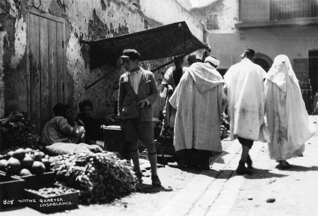 Scena di strada, Casablanca, Marocco, c1920s-c1930s da Unbekannt