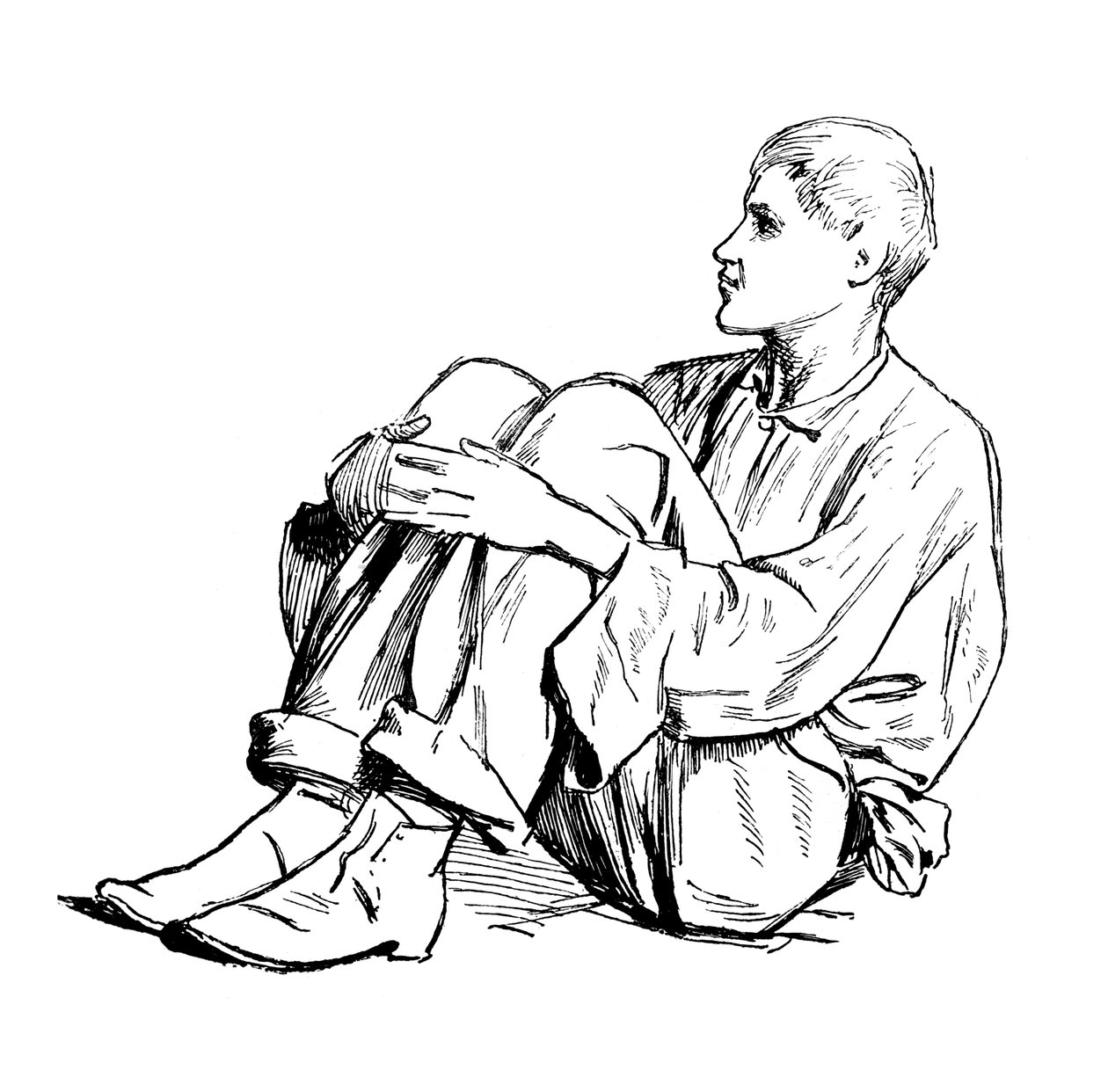 Studio di un uomo seduto, 1895 da Unbekannt