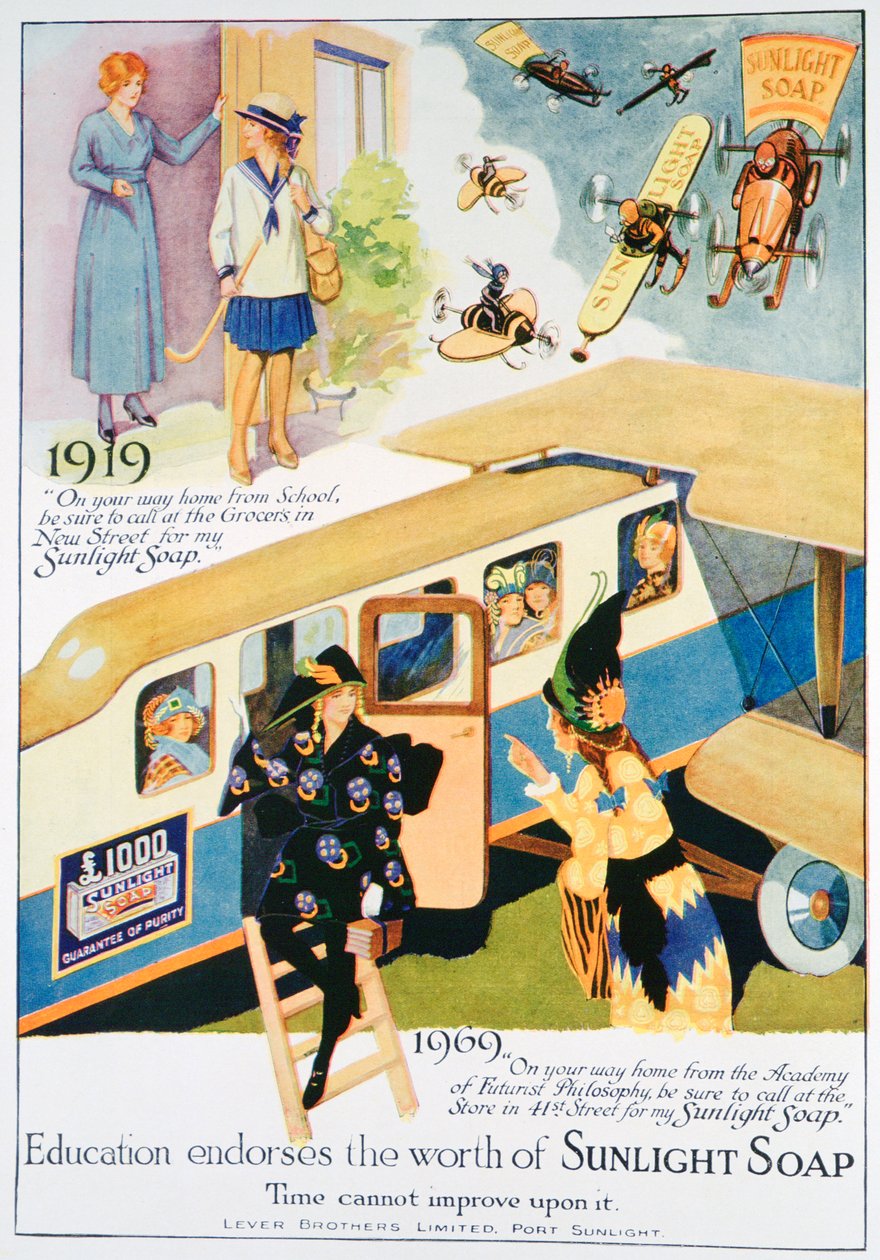 Pubblicità del sapone Sunlight, 1919 da Unbekannt