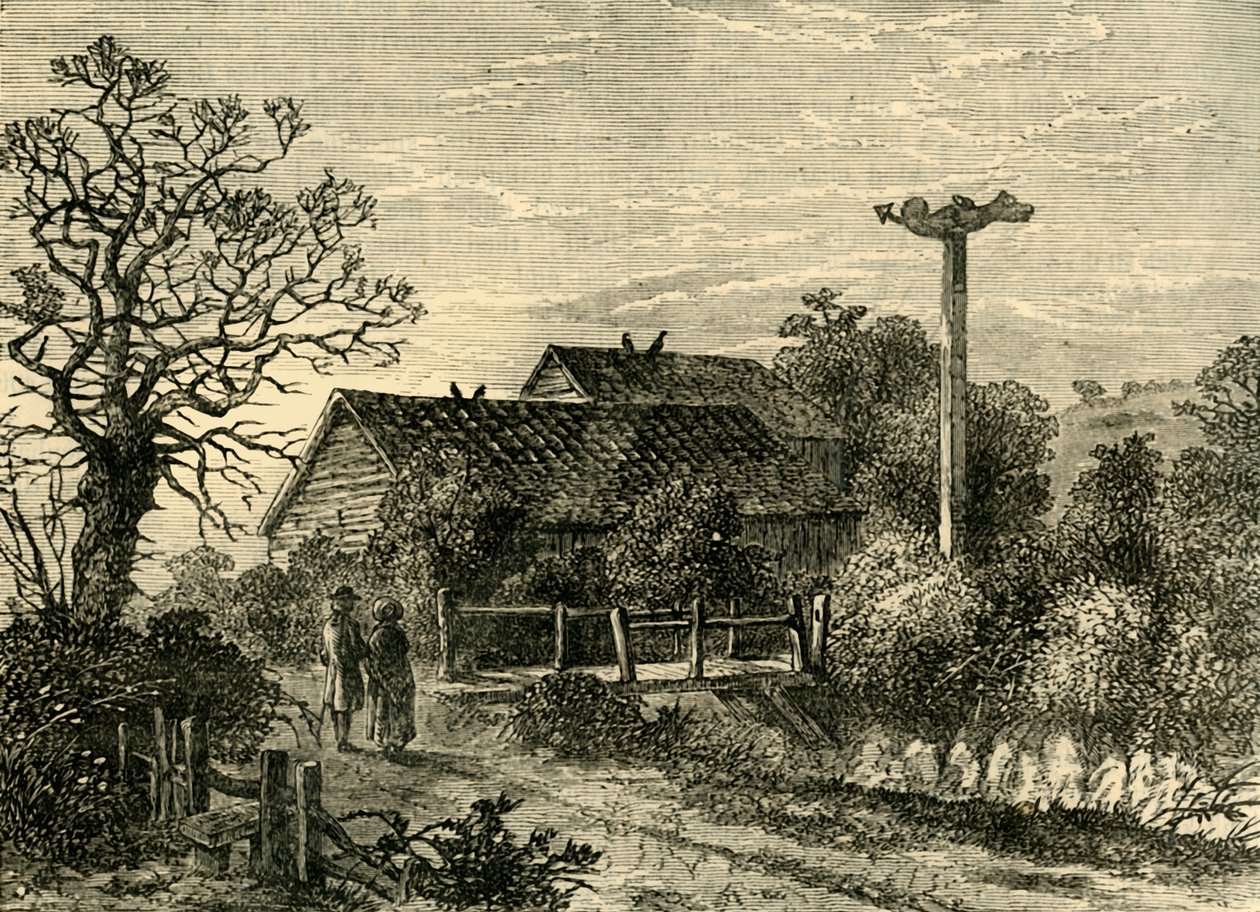 Sydenham Wells nel 1750, c1878 da Unbekannt