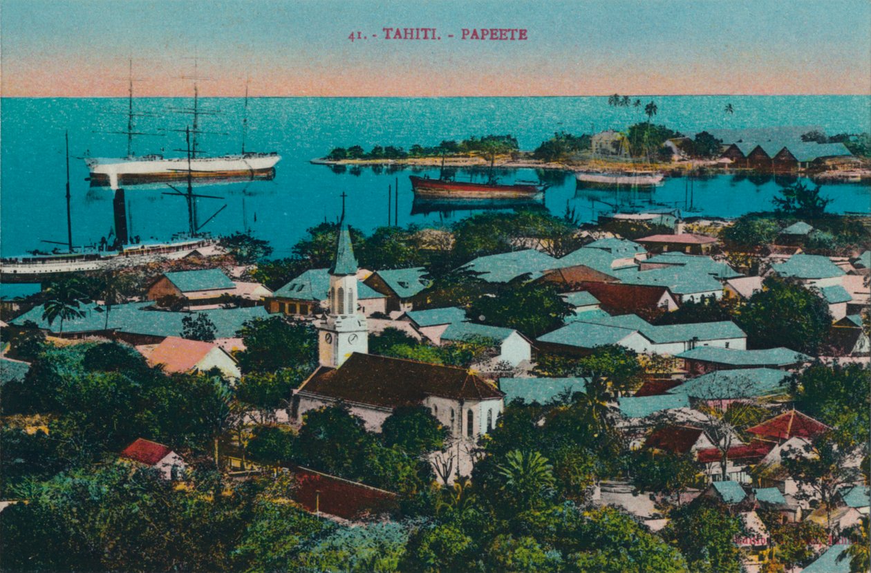 Tahiti. Papeete, c1920 da Unbekannt