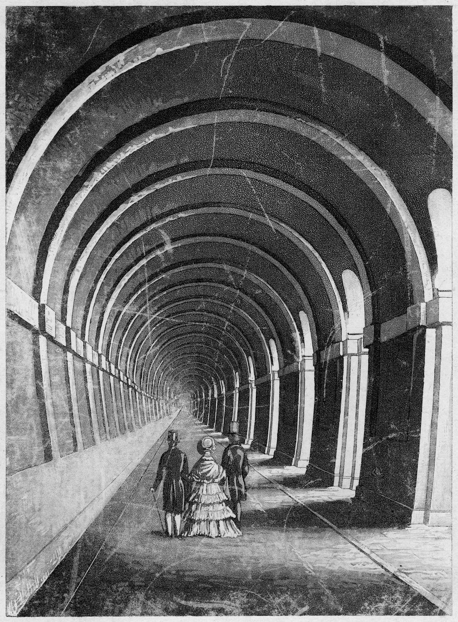 Tunnel del Tamigi, Londra, metà XIX secolo da Unbekannt