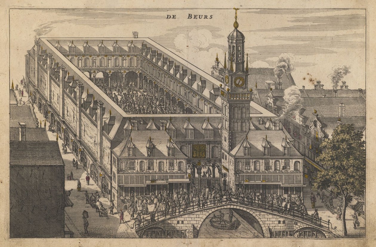 La Borsa di Amsterdam, inizio XVII sec. da Unbekannt