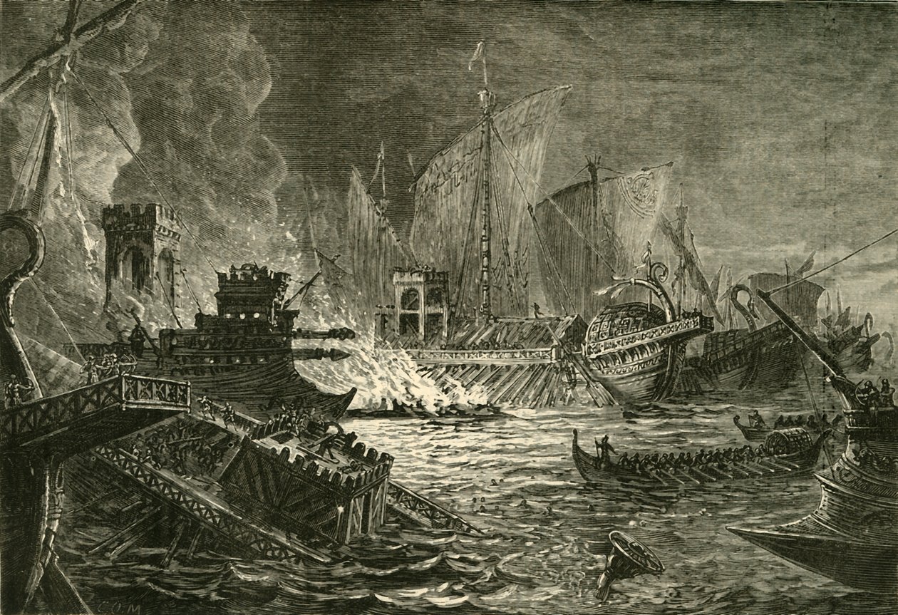La battaglia di Azio, 1890 da Unbekannt