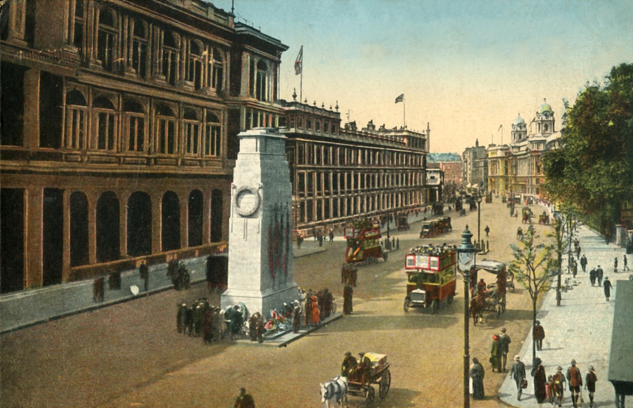 Il Cenotafio, Whitehall, Londra, c1920 da Unbekannt