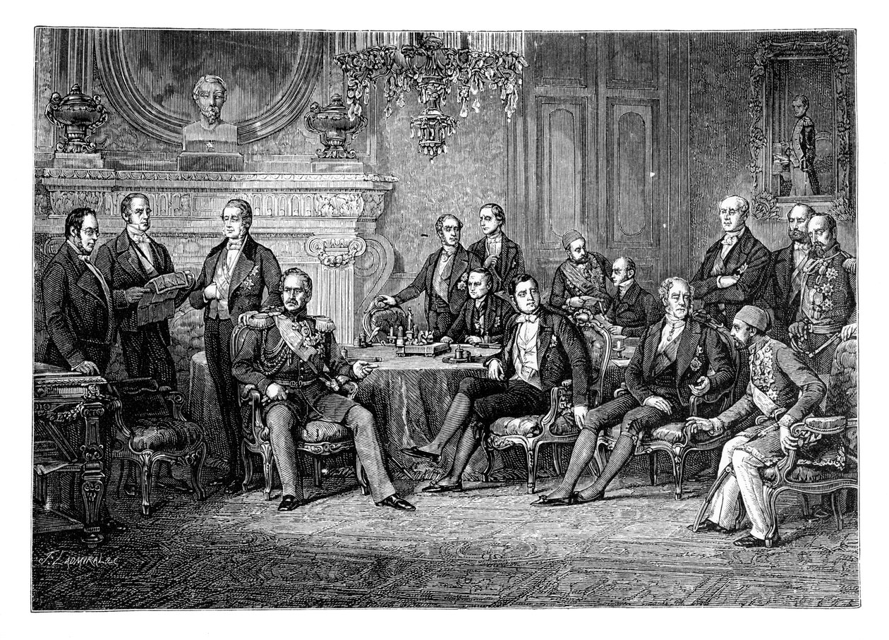 La conferenza di Parigi, 1856, 1888 da Unbekannt