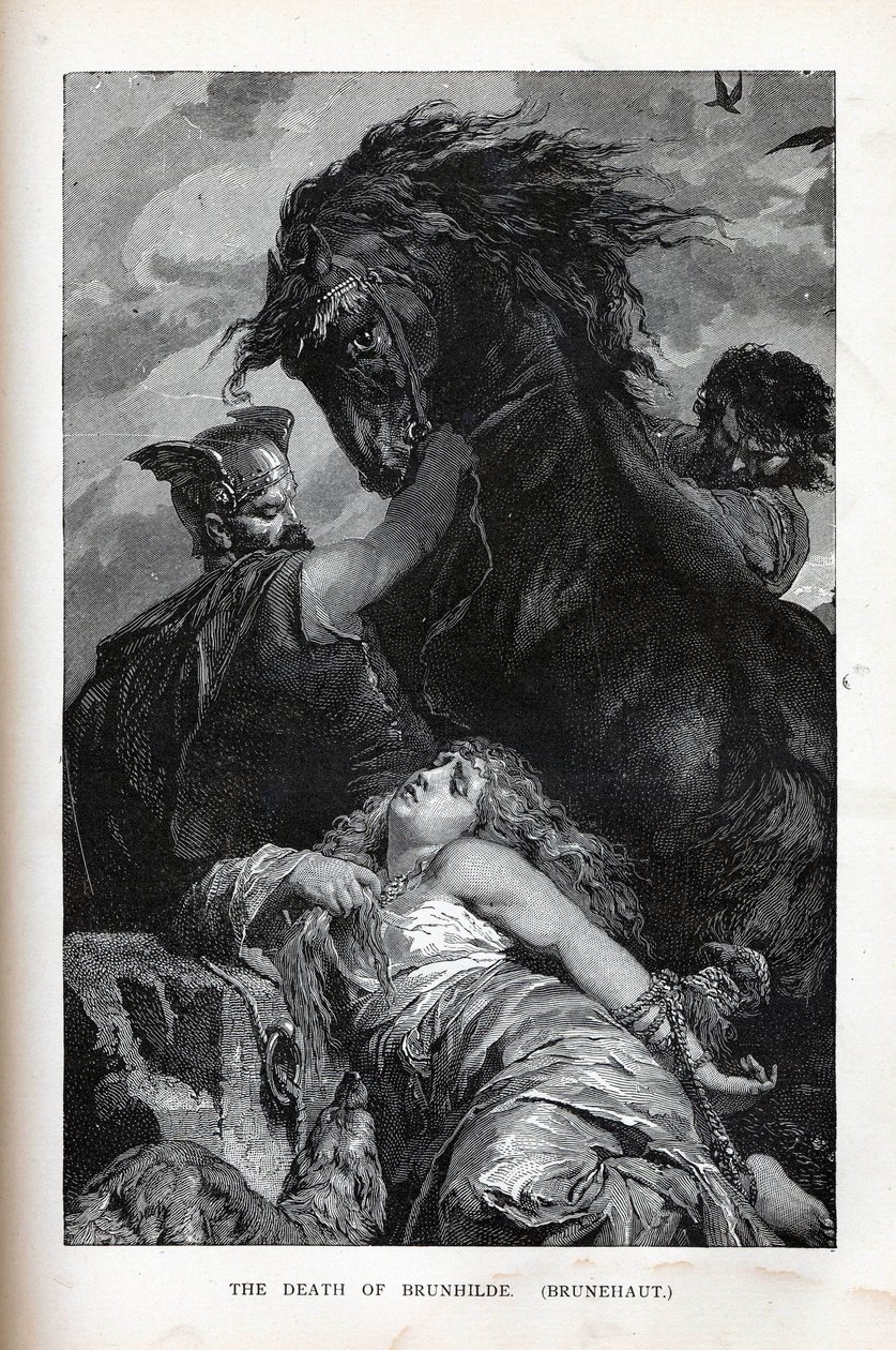 La morte di Brunilde, Brunehaut, 1882 da Unbekannt