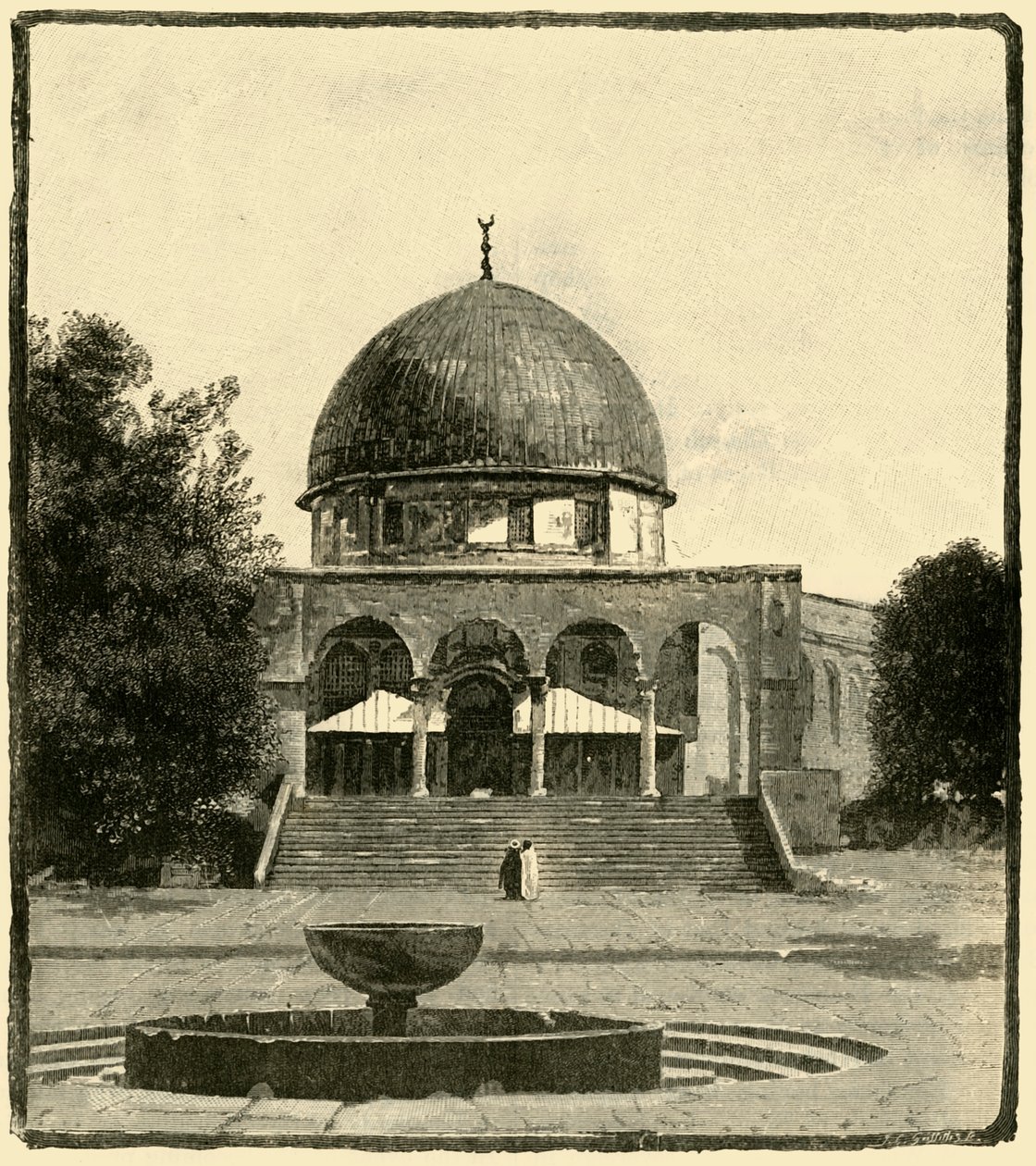 La Cupola della Roccia, Gerusalemme, 1890 da Unbekannt