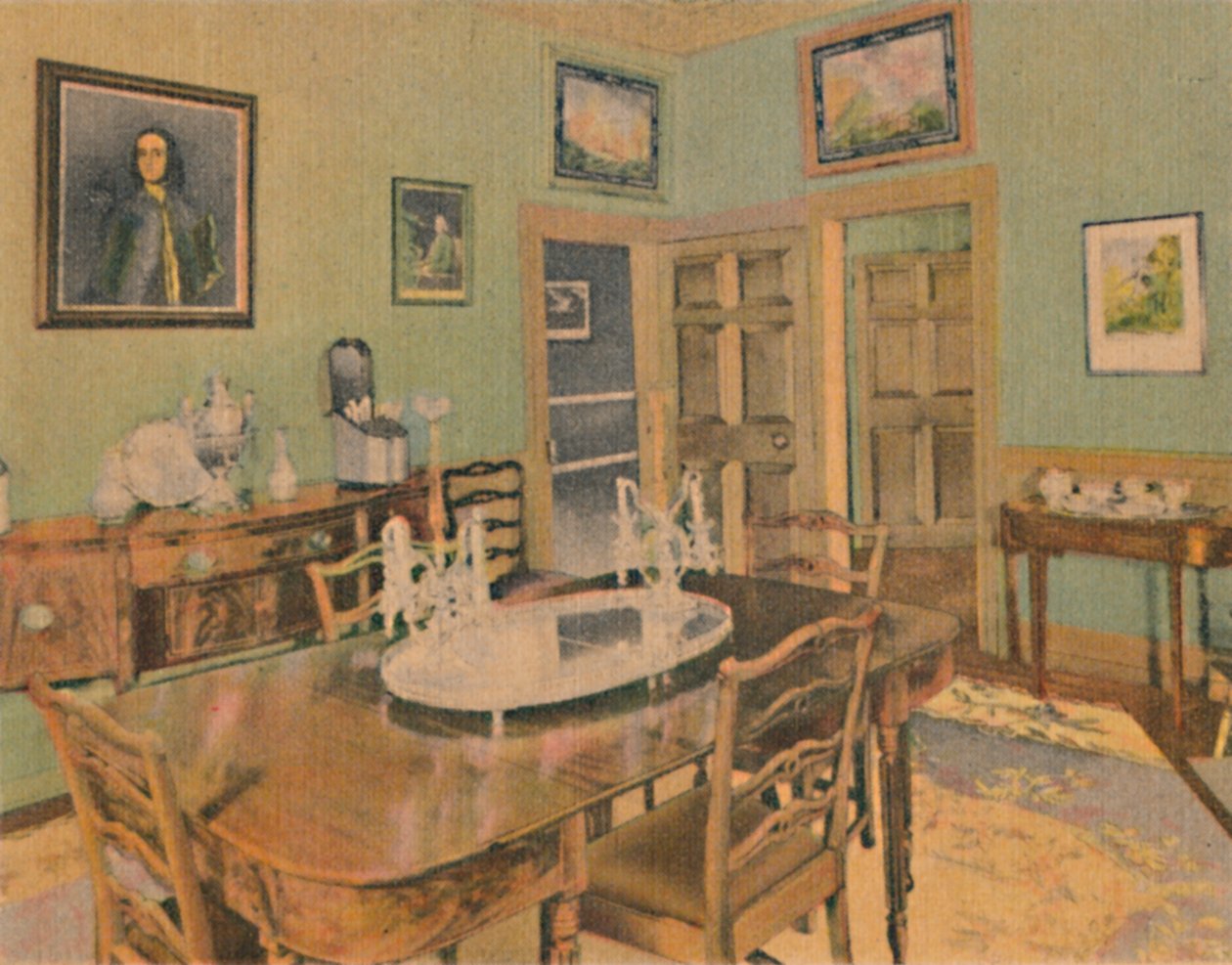 La sala da pranzo della famiglia, 1946 da Unbekannt