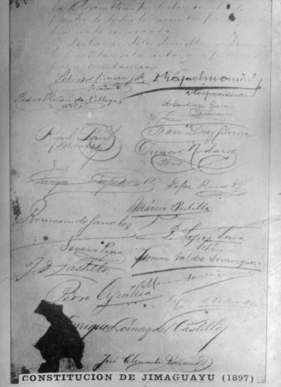 La Costituzione di Jimaguayú, 1895 da Unbekannt