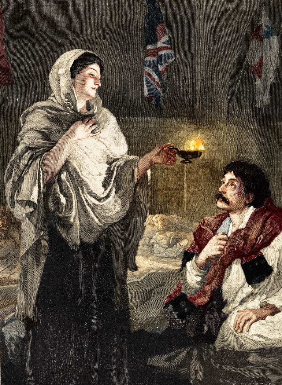 La signora con la lampada, c1880 da Unbekannt