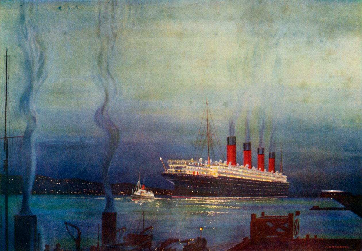 Il Mauretania a Cherbourg, c1930 da Unbekannt