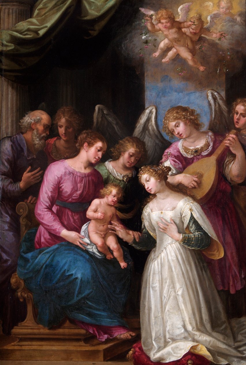 Il matrimonio mistico di Santa Caterina, XVII secolo da Unbekannt
