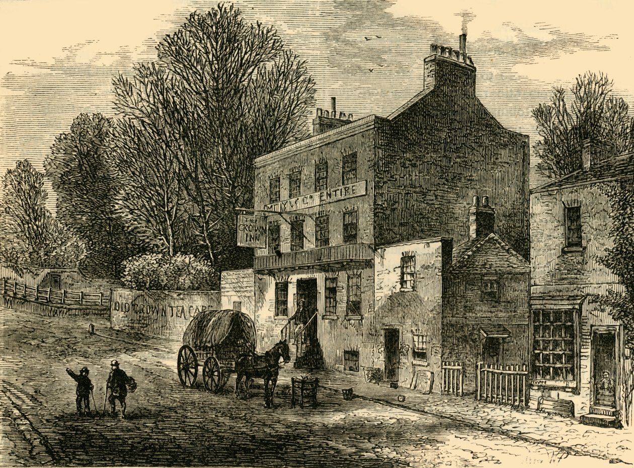 The Old Crown Inn, Highgate, 1830, c. 1876 da Unbekannt