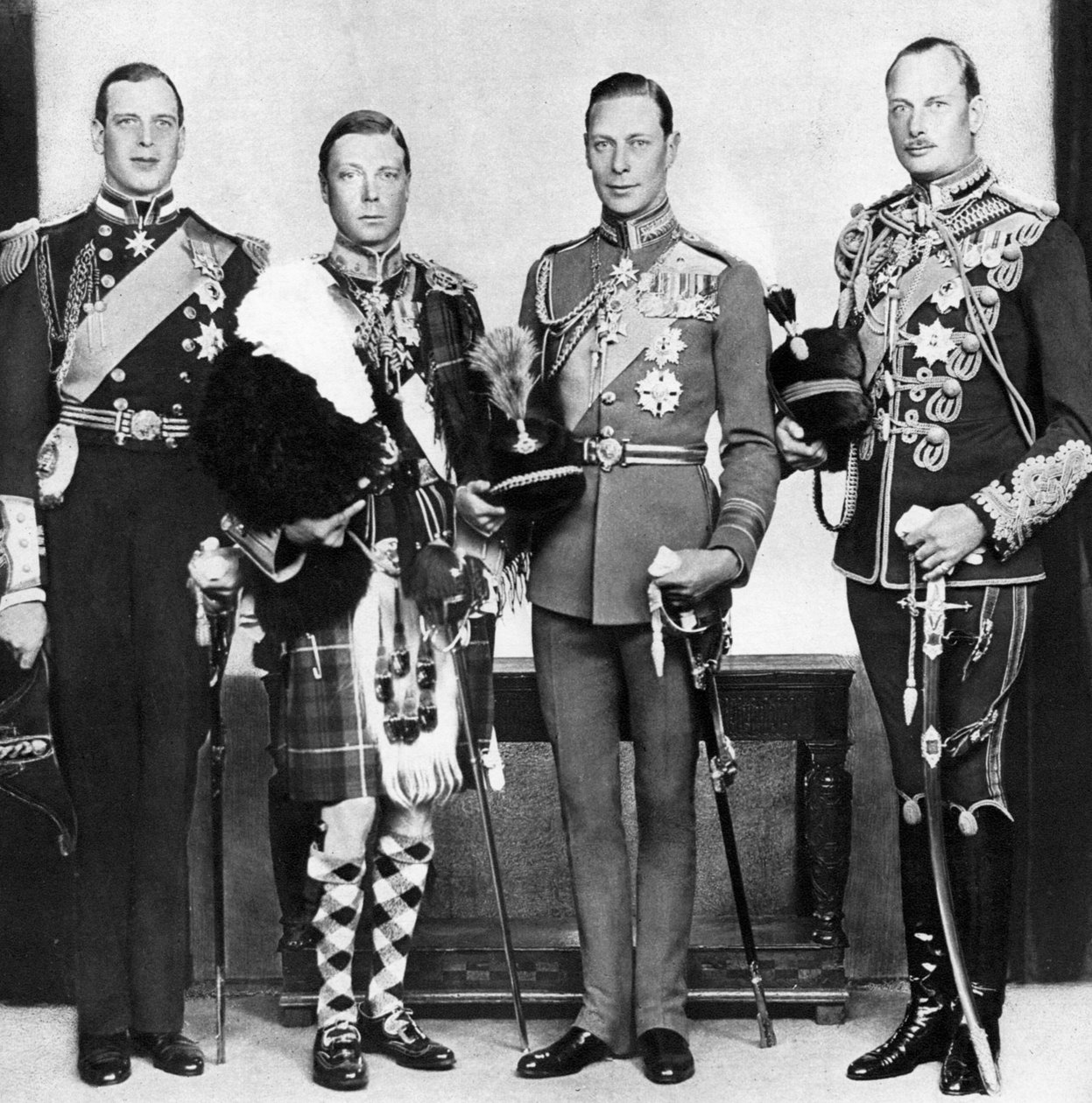 Il Principe di Galles con i suoi fratelli, c1930s da Unbekannt