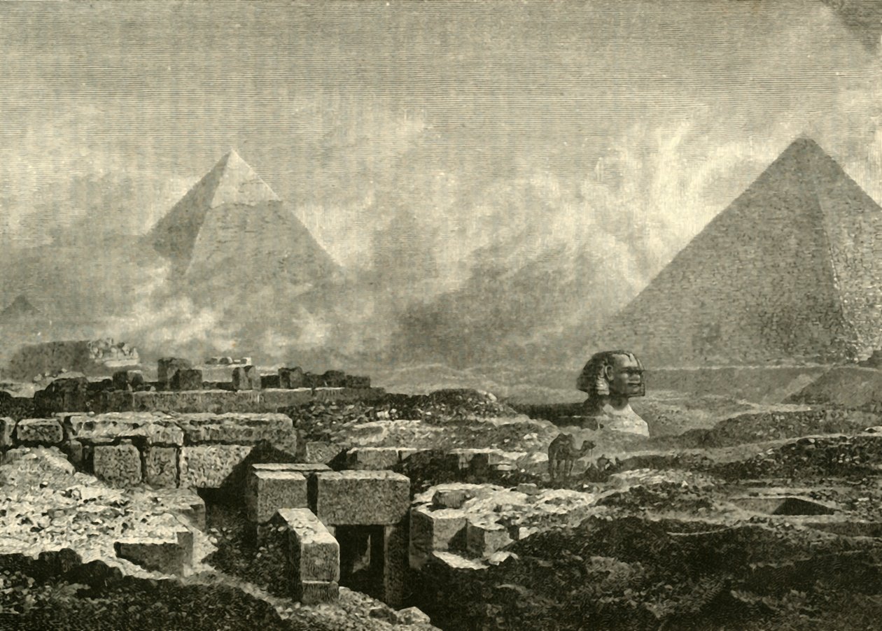Le piramidi e la Sfinge, 1890 da Unbekannt