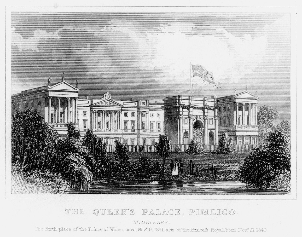 Il Palazzo della Regina, Pimlico, Londra, c1840s da Unbekannt