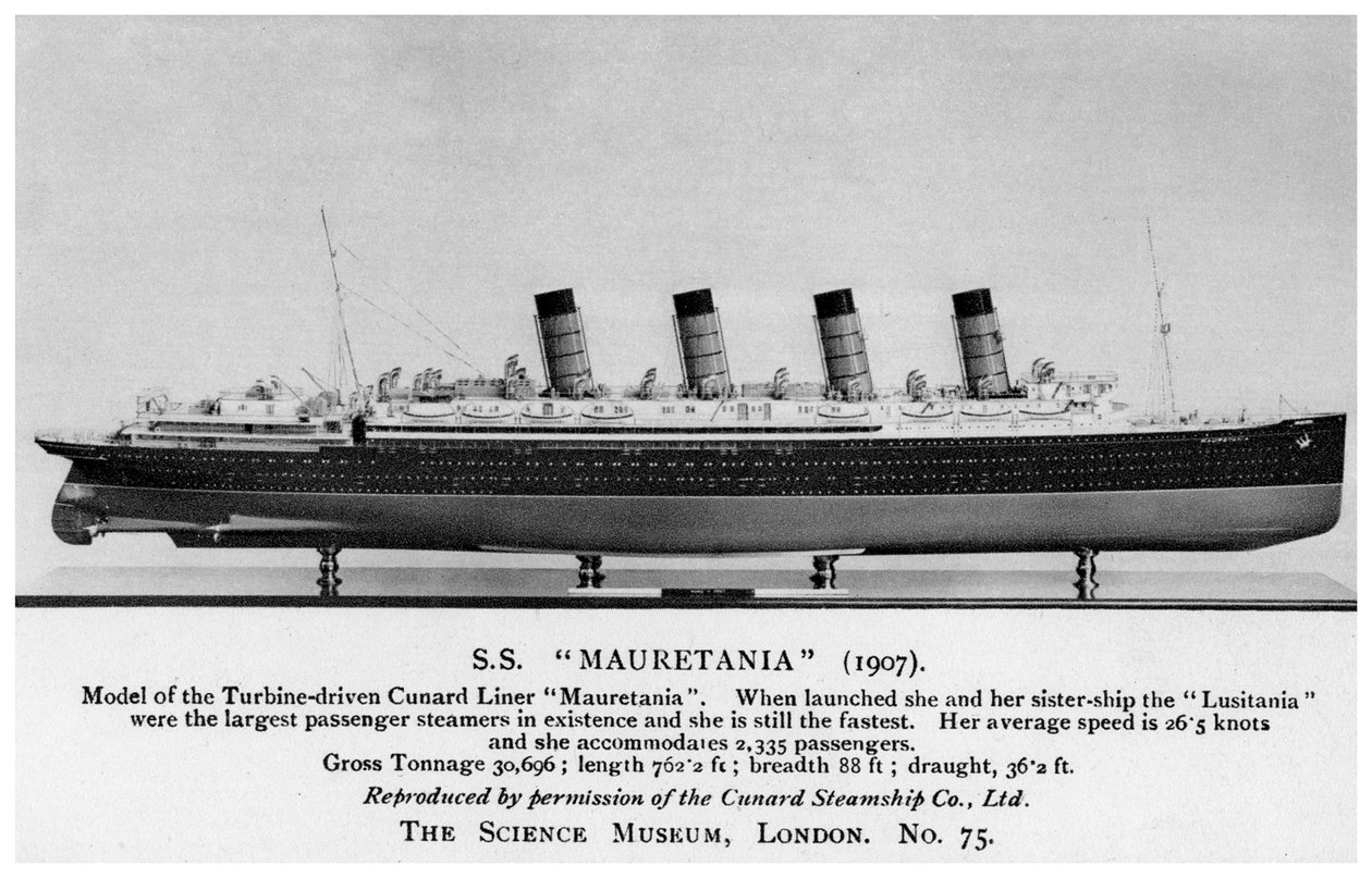 Il RMS Mauretania, 20° secolo da Unbekannt