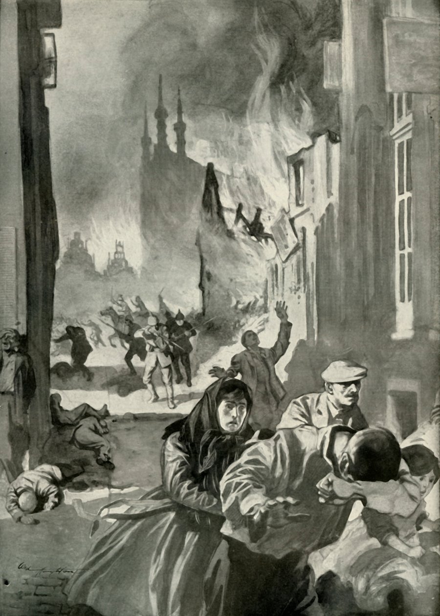 Il sacco di Lovanio, 1919 da Unbekannt