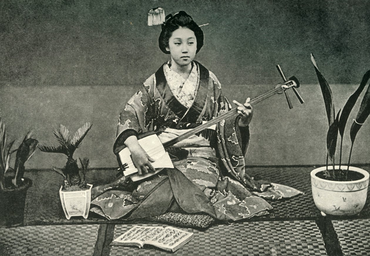 Il Samisen, 1891 da Unbekannt