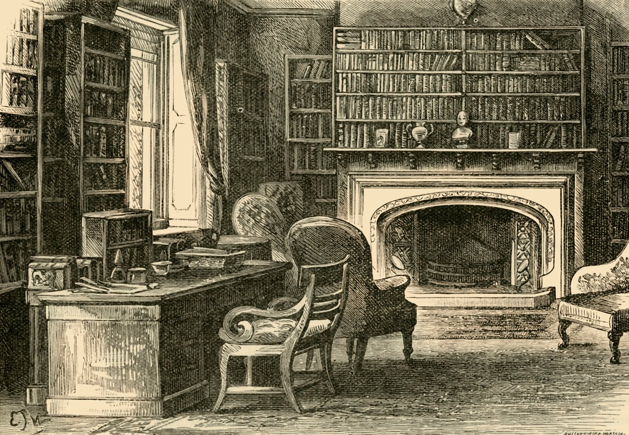 Lo studio a Hawarden, 1898 da Unbekannt