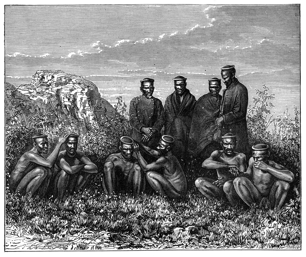 Gli Zulu, Sudafrica, c1890 da Unbekannt