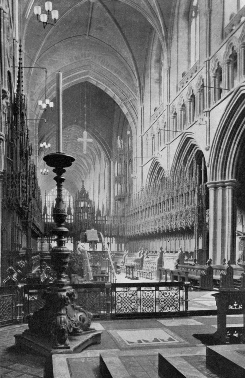 Il coro, Cattedrale di Chester, Cheshire, 1924-1926 da Unbekannt