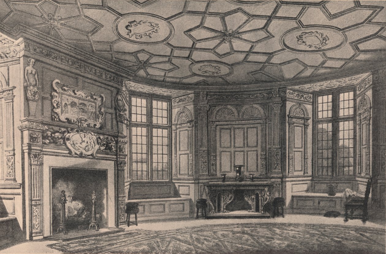 La sala da pranzo circolare, Longford Castle, Wiltshire da Unbekannt