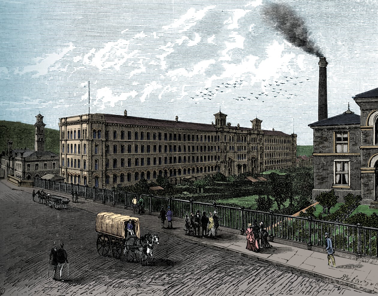 Il mulino a Saltaire, c1880 da Unbekannt