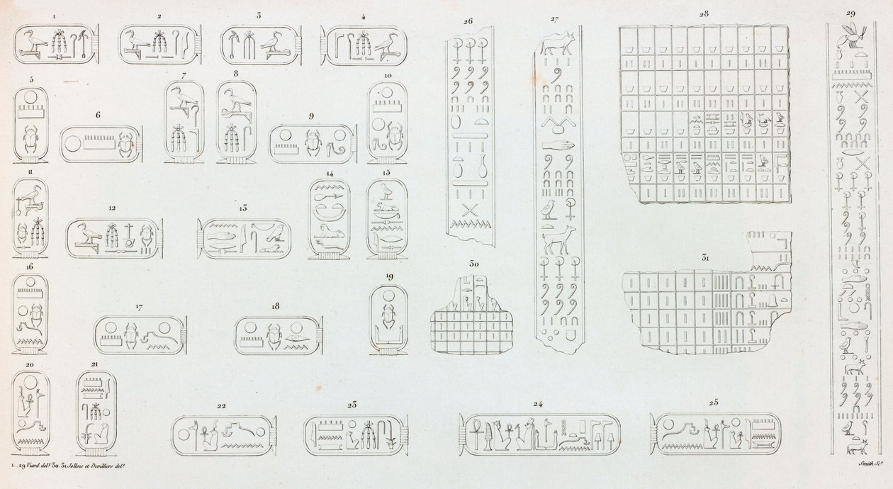 Tebe: Karnak, geroglifici da Unbekannt