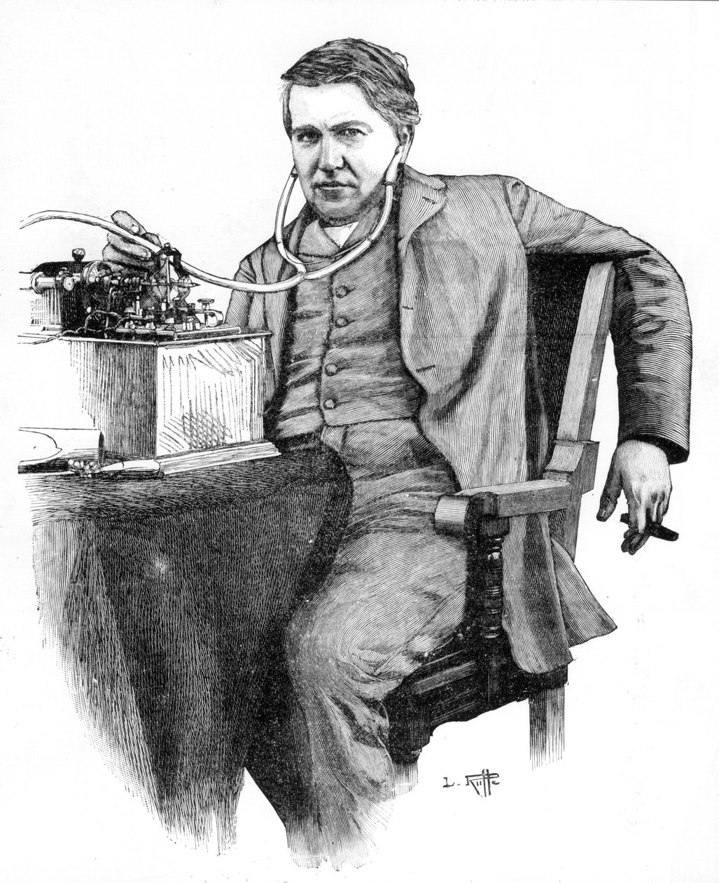 Thomas Alva Edison, inventore americano da Unbekannt