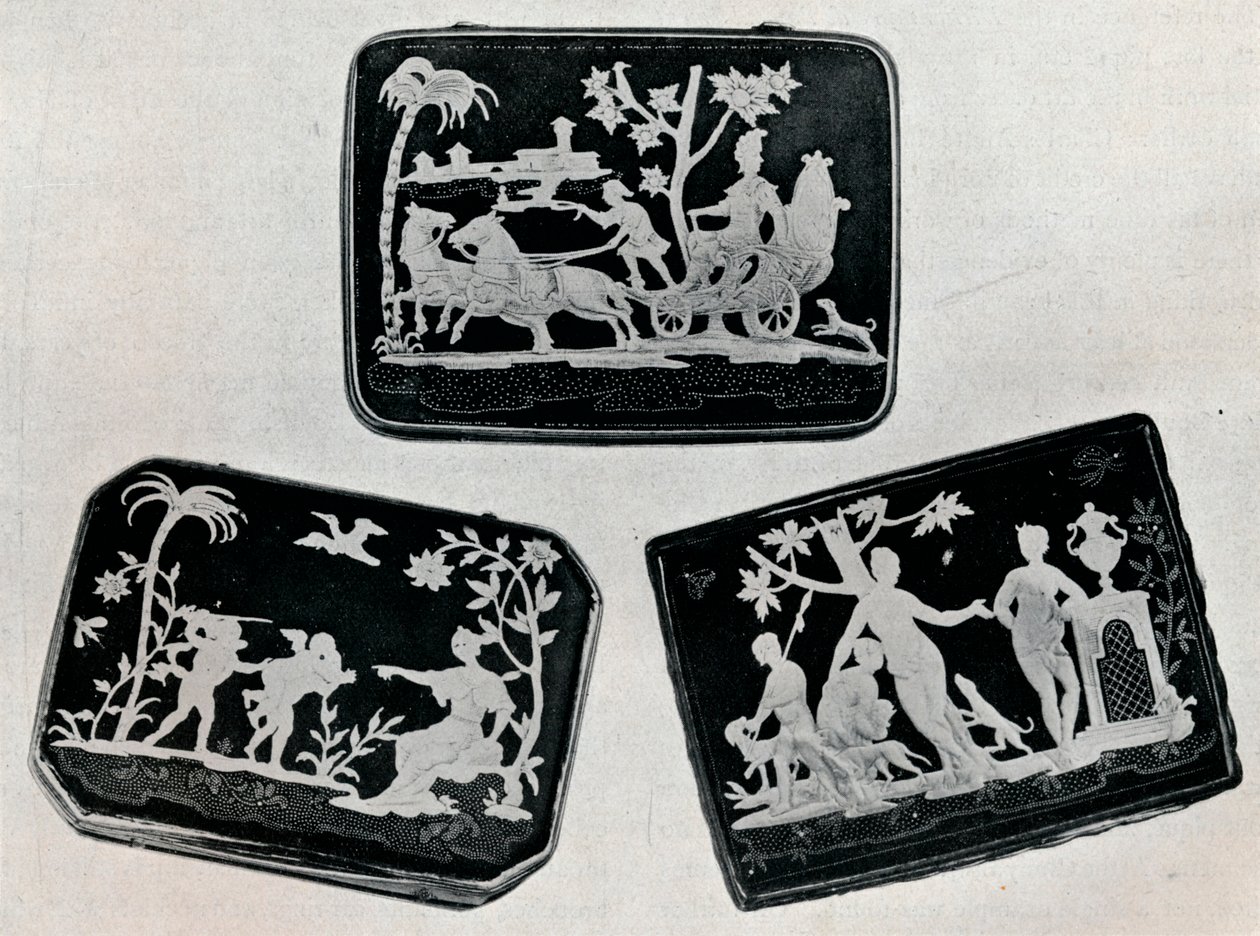 Tre tabacchiere Pique, 1920 da Unbekannt
